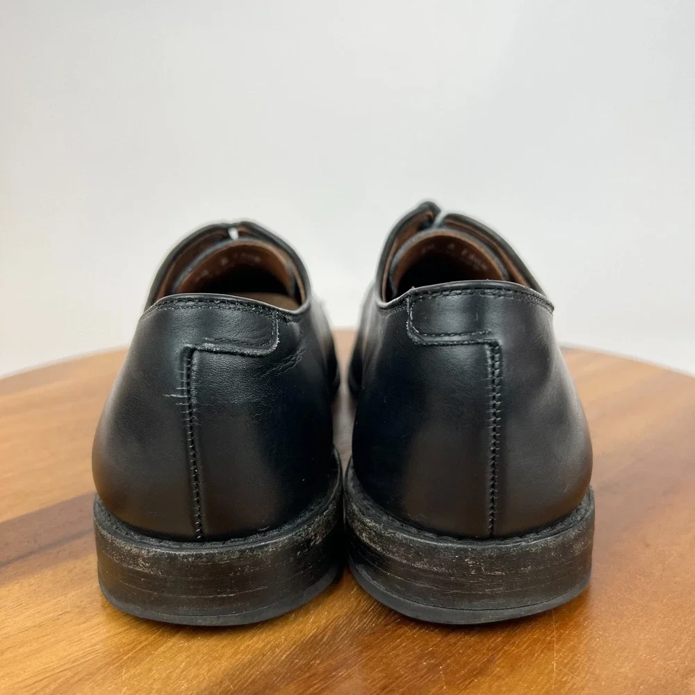 Mens Allen Edmonds Delray Black Leather Split‎ Toe Oxford Dress Shoes Size 9.5 E
